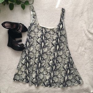 TOBI snakeskin low back swing dress